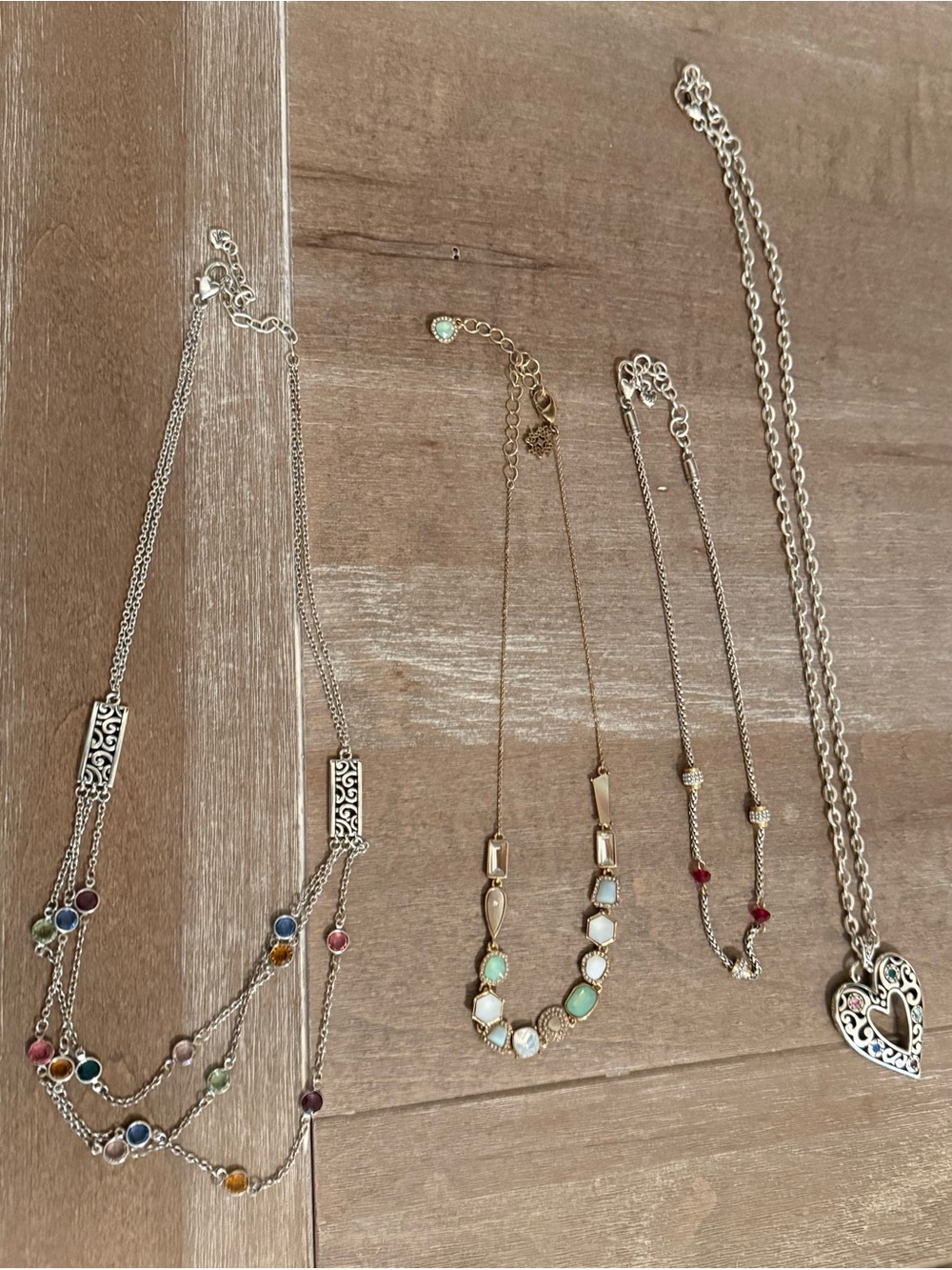 Brighton Assorted Silver and Gold Multi-Stone Women’s Necklace - Neutral